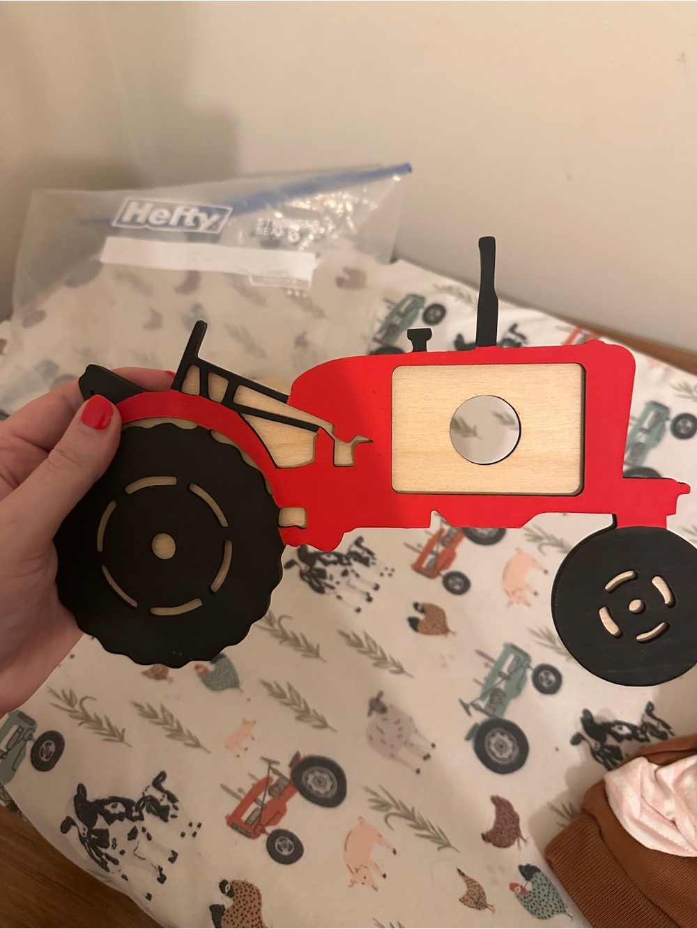 Red Tractor Monthly Milestone Photo Prop